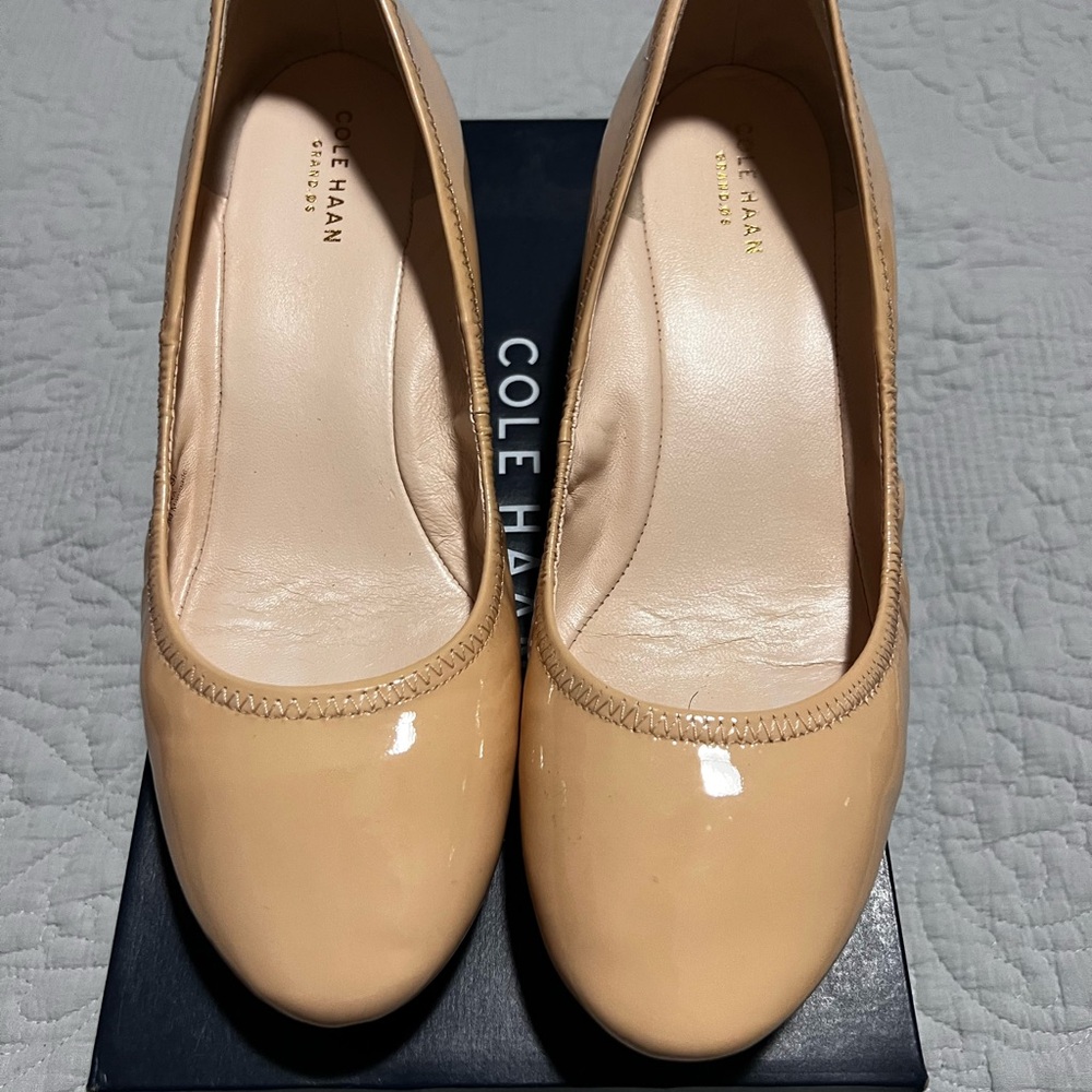 Cole Haan Nude Patent Leather Flats
